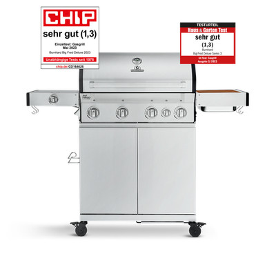 BURNHARD Big FRED Deluxe Gasgrill - Series 3 mit Gusseisen Grillrost v000140