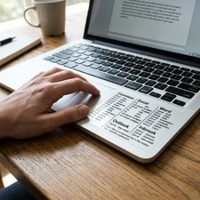Dual Piece Windows Shortcut Sticker Word Excel Reference Decal for Daily Office