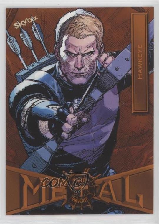 2022 Marvel Metal Universe Spider-Man Orange Light FX 19/25 Hawkeye #31 u3i