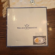 Wallace Silversmiths Winthrope Silver Plated Holloware Chip and Dip Tray 12.5"