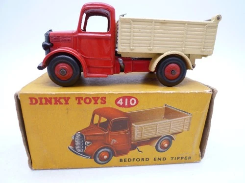 VINTAGE DINKY TOYS 410 BEDFORD END TIPPER TRUCK IN ORIGINAL BOX 1954