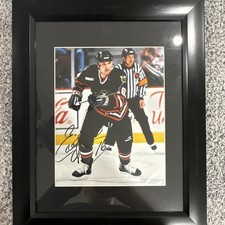 Eddie Olczyk  Chicago Blackhawks Signed Photo Original NHL Hockey Autograph