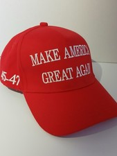 Official Make America Great Again Trump Cali Fame 45-47 Red Snapback Hat Cap