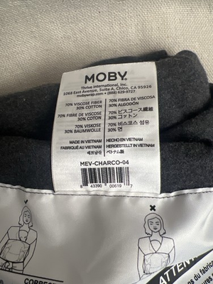 #ad MOBY Wrap Basics Baby Carrier 8 33 LBS . Never Charcoal 04 $9.99
