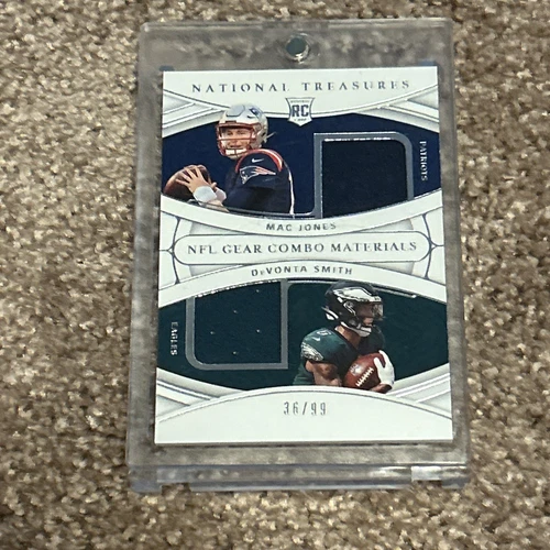   2021 PANINI NATIONAL TREASURES  DeVONTA SMITH MAC JONES ROOKIE PATCH /99