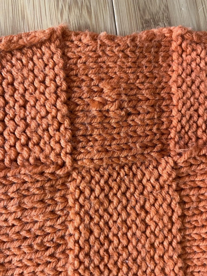 Manta de punto hecha a mano con flecos a cuadros 63x32 Sofá cama Acogedora decoración de manta Foto 4 de 4