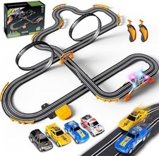 Slot Car Race Track Set Electric Powered Race Track Dual Racing Car Track Set
