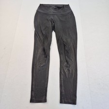 MINT VELVET Leggings Small 8 10 Black Wet Look Womens Stretch