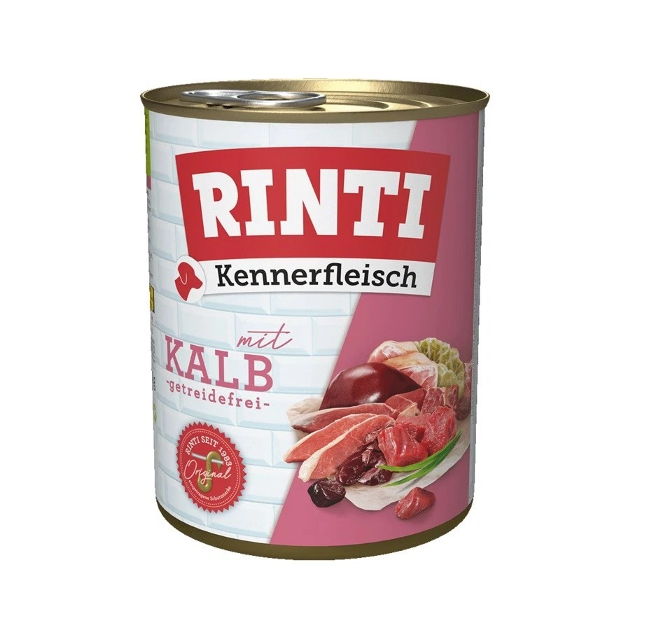 4000158910806 RINTI Kennerfleisch Veal - Nassfutter für Hunde - 800g RINTI