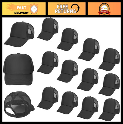 12 Pcs Sublimation Blank Trucker Hats - 5 Panel Mesh Snapback Caps Bulk Pack