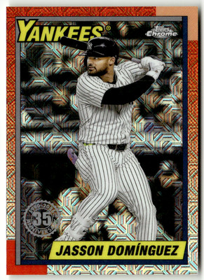 2025 Topps Chrome MLB No. U90C-63 Jasson Dominguez Mojo Refractor