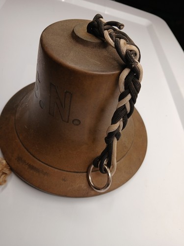 USN Bronze Brass Ship's Bell Maritime with Ringer - Nautical Décor NAVY Military - Picture 12 of 17