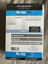 At A Glance My Day 2026 With Monthly Calendars size 4 Two Pages Per Day 7 Ring