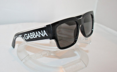 Dolce & Gabbana Sonnenbrille poliert schwarz DG 6184 501/87 neu im Karton authentisch