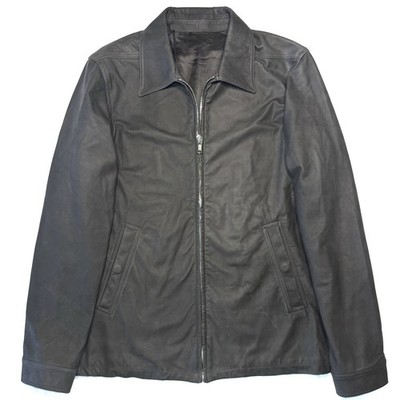 Rick owens デトロイトラムレザー　レザージャケット【40】ダークグレー RICK OWENS Mens Brad Nubuck Leather Zip Jacket Dark Dust Grey 50