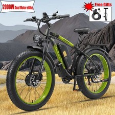 26" Fat Tire E-Bike 35MPH AWD V3 2000W Dual Motor 48V/23Ah for Adults UL2849 US