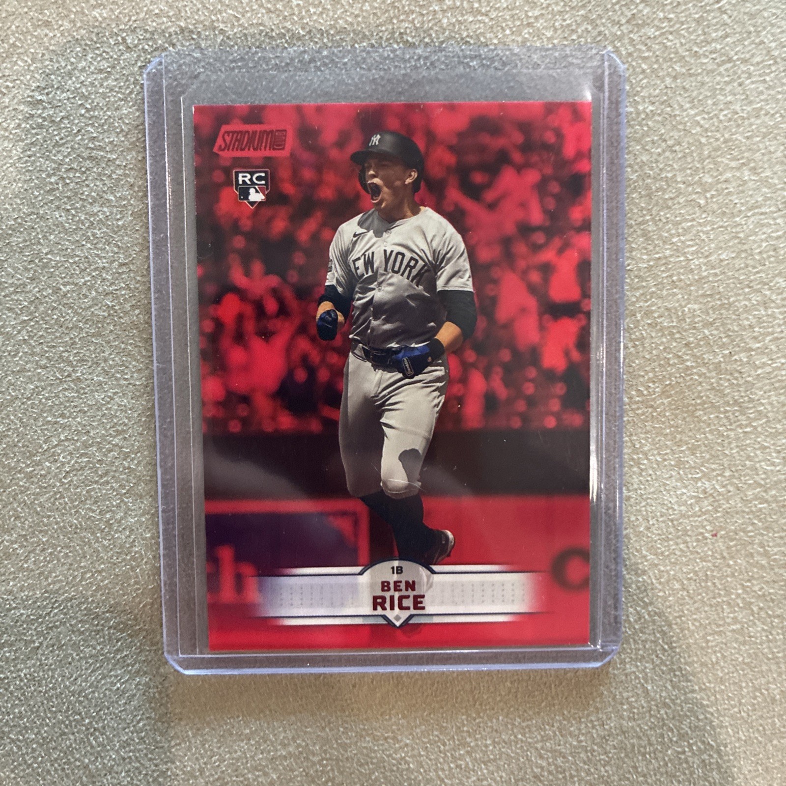 2025 Stadium Club Ben Rice Red Foil RC #196 - New York Yankees