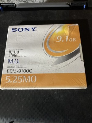 New SONY EDM-9100C 9.1GB Magneto Optical Disk 5.25 MO Sealed