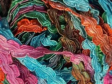 Discontinued Rococo Hand Dyes Novelty Rick Rack Yarn Color Splash