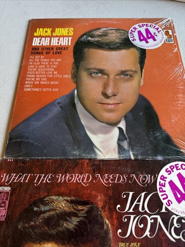 Jack Jones~”SEALED” “NOS” Dear Heart and What The World Needs Now (2) LPs LOT - Picture 3 of 6