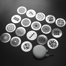 18Pcs Round Gobos Kit for Optical Snoot,66mm/2.6in Metal Plate Patterns for S...