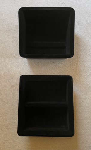 2 beflockte Konsolenschalen Tesla Model 3 2019–2023 – Organizer Mittelkonsole