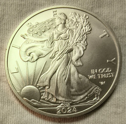 2024 $1 SILVER EAGLE = 1 OZ. .999 SILVER = U. S. MINT = UNCIRCULATED