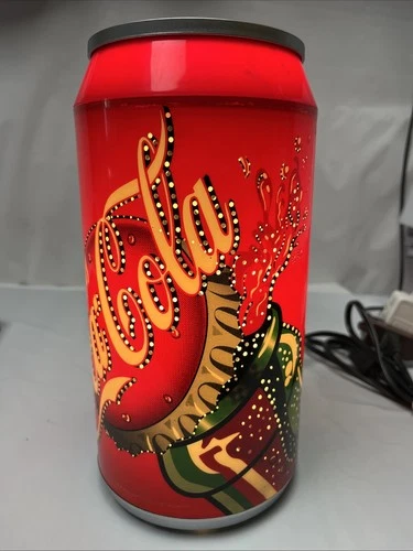 Coca-Cola Light Up Rotating Lamp Vintage Tested Works 10"