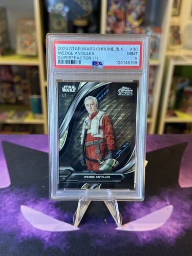 2024 TOPPS CHROME STAR WARS SUPERFRACTOR 1/1 #36 WEDGE ANTILLES PSA 9