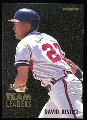 1995 Fleer Team Leaders #15 Greg Maddux/David Justice Braves HOF