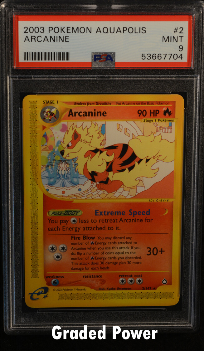 PSA6 ポケモンカード Arcanine (Aquapolis) ウェンディ Pokemon Aquapolis Arcanine PSA 9 (7704) 2/147 | eBay
