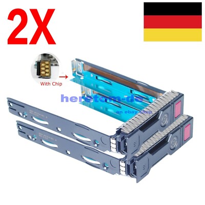 2x For HP 3.5'' LFF SAS SATA DL360p DL380p G8 G9 HDD Caddy Tray 651314-001 DESHIP