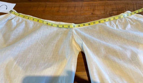 Antique 1900’s Split Leg Bloomers Cotton w/lace Small (C) - Picture 3 of 12