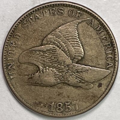 1857 Flying Eagle Cent Choice Very Fine VF+/XF Coin #11511