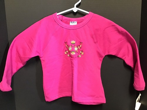 Felpa OshKosh Cherries top bambina taglia 4T maglione ciliegia maglietta nuova - Foto 1 di 5