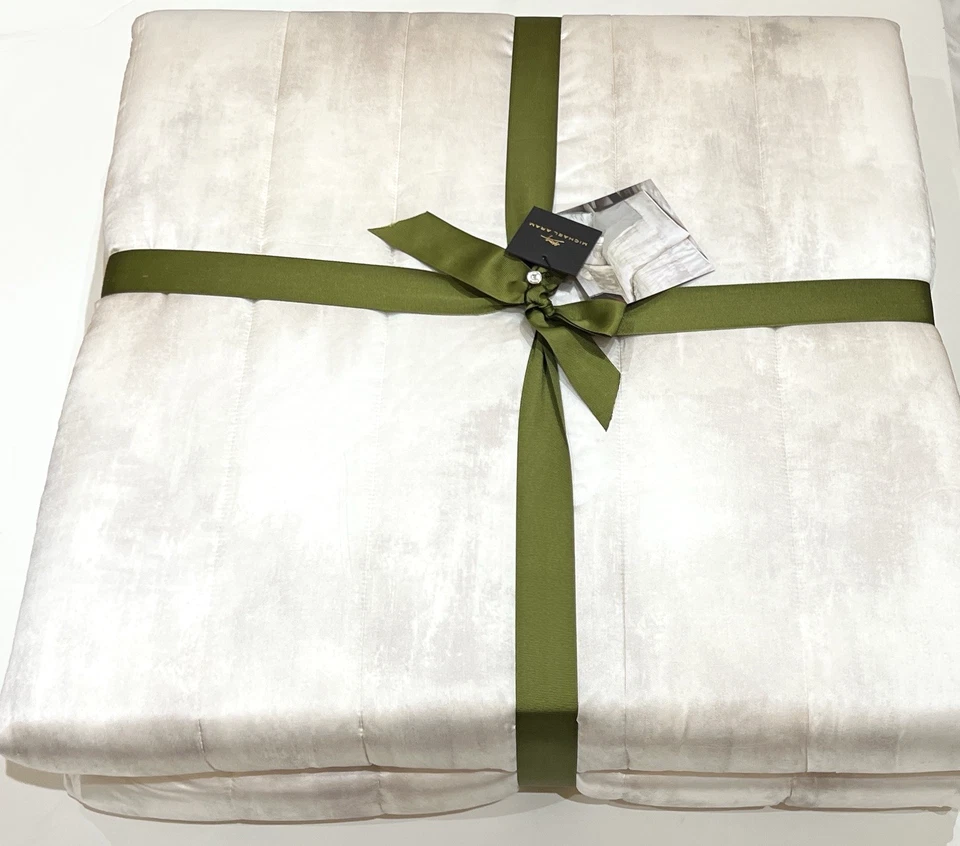 Michael Aram 水彩印花 纯 100% 真丝女王纹理被子/被套 $665 — 第 2/4 张图片