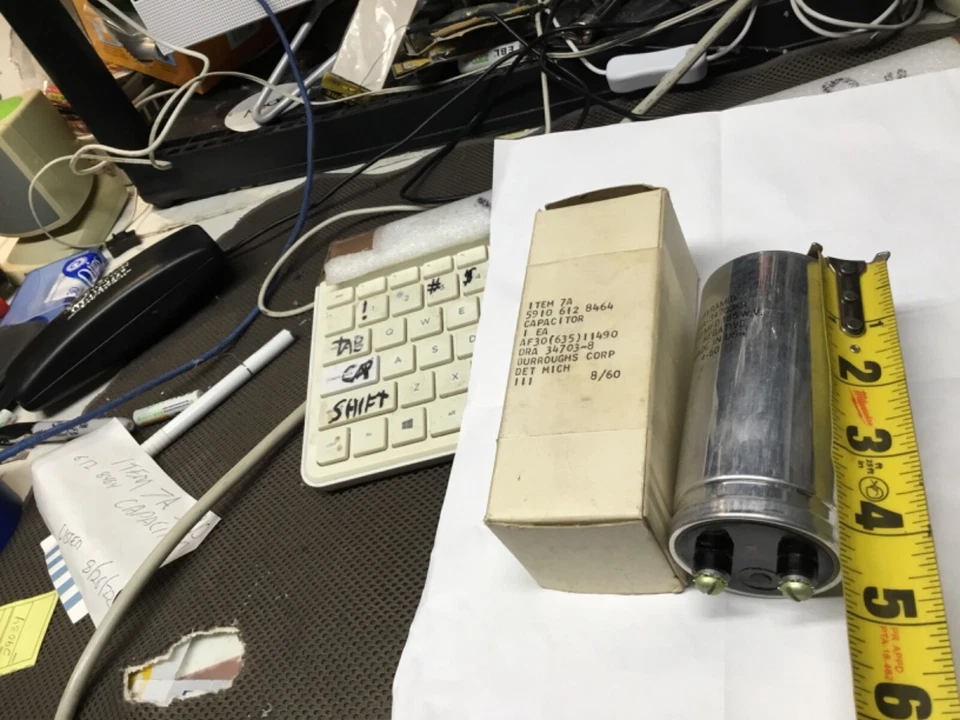 pyramid capacitor Item 7A DRA-34703-8 AF30 (635) 11490 750 MFD 165 W.V Negative - Image 2 of 3