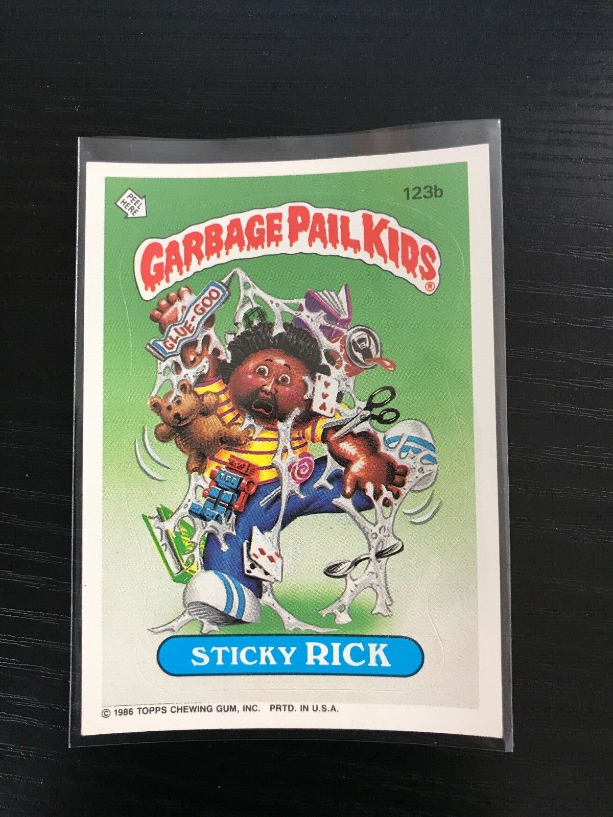 Sticky Ricky Garbage Pail Kid 1986 Topps Garbage Pail Kids Series 3 Sticky Rick 123b | eBay