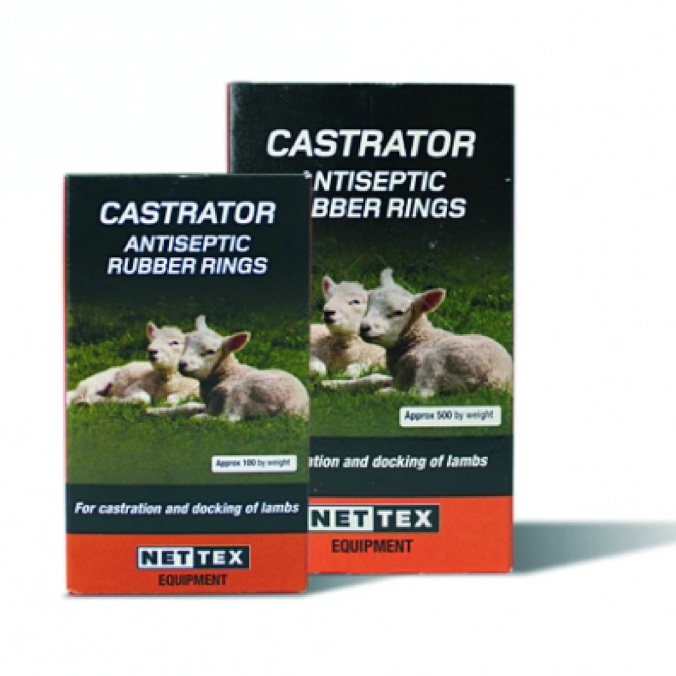 Net-Tex Castrating Rings - Pack of 100 or 500 -Docking Tails or Castration