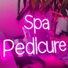 Custom Made personalised pink spa pedicure business logo motif neon sign light