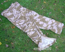 UK BRITISH ARMY SURPLUS ISSUE DESERT DPM SAS WINDPROOF COMBAT TROUSERS DDPM G1