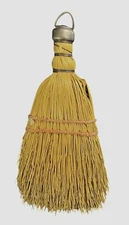 Vintage Farmhouse Fits Rite 9" Wire Wrapped whisk Broom Red Stitching