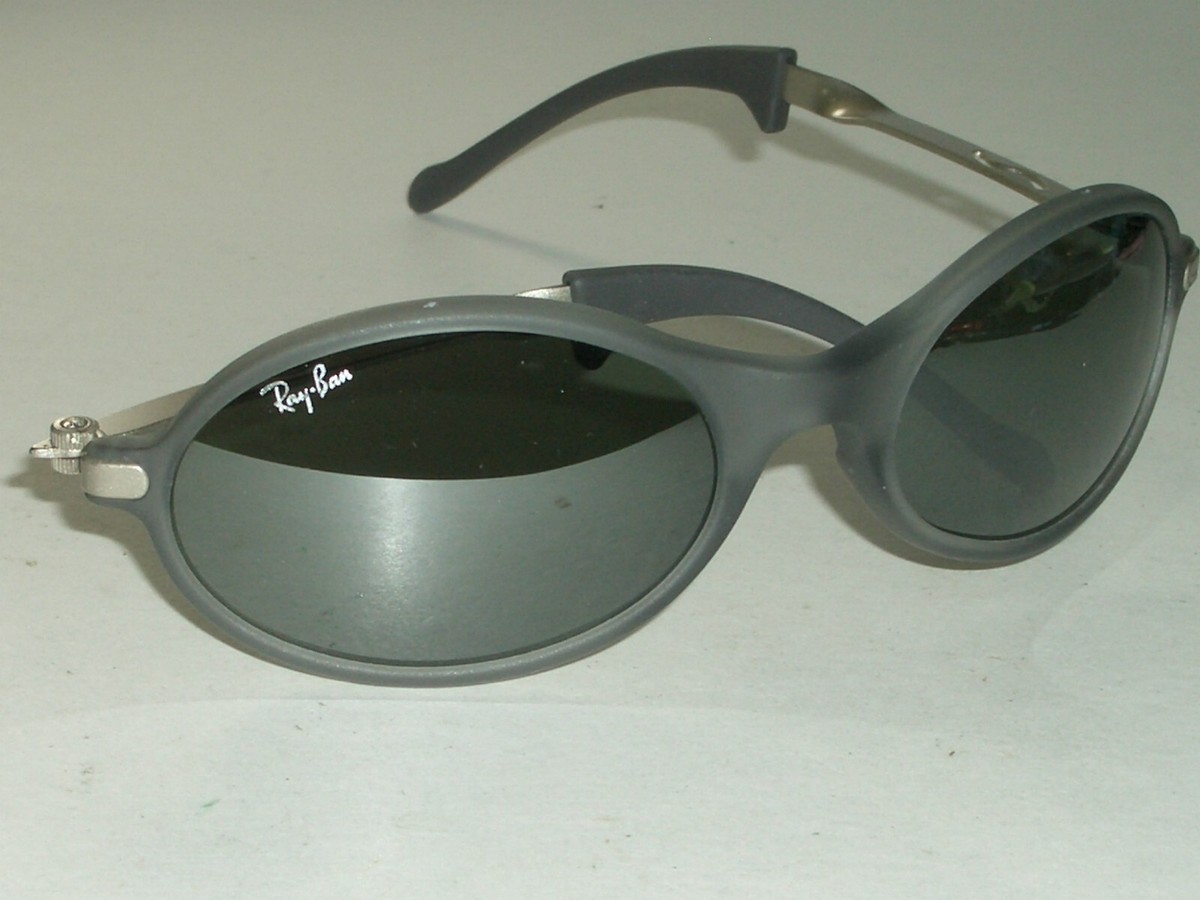 VINTAGE B&L RAY BAN W2391 G15 MIRROR ELLIPSE MATTE GRAY ORBS 