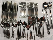 Oneida Community Vinland Stainless Flatware Fork Knife Spoon or Teaspoon -Choice