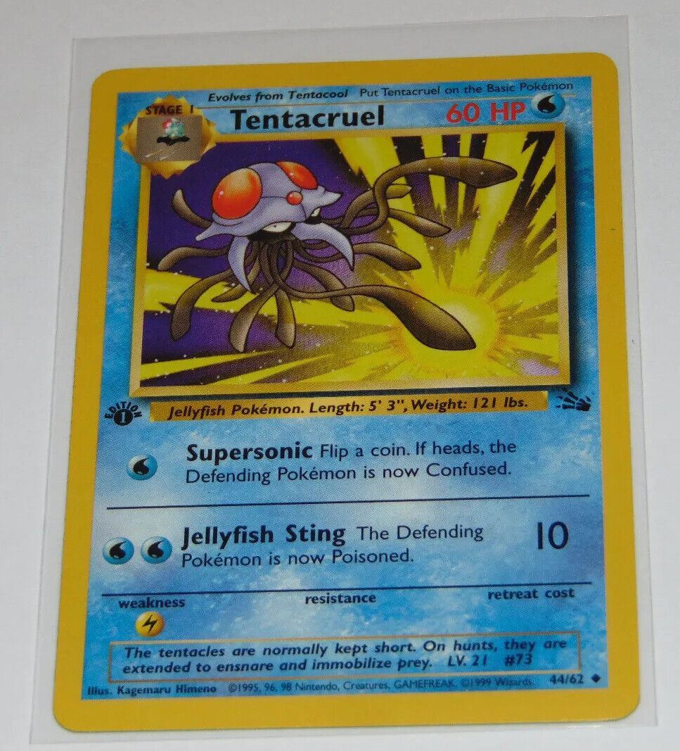 Tentacruel | WOTC Base Pokemon | 1st Edition | Fossil | 44/62 | 1999 | NM – MINT