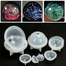 5Pcs/set Silicone Ball Mould Sphere Mold Epoxy Resin Casting DIY Making Craft US