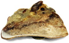 Belt Buckle Large Brown Natural Stone Polished Marble One of a Kind Handmade