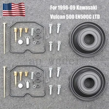 Carburetor Repair Kit Diaphragm Pluner For 96-09 Kawasaki Vulcan 500 EN500C LTD