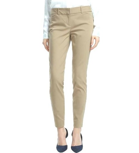 cropped straight khaki Pants size 