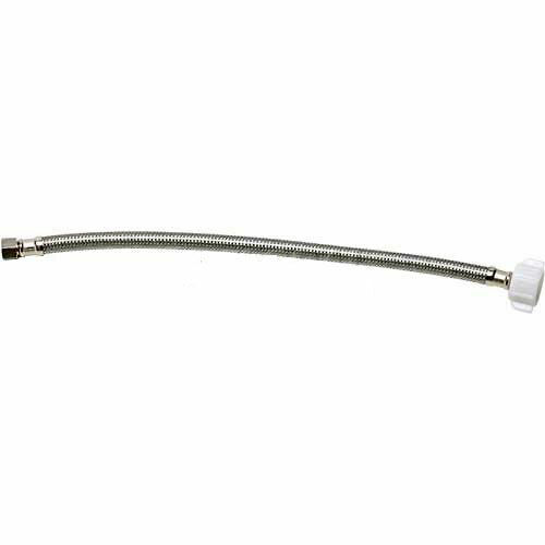 Fluidmaster Click Seal Toilet Connector - 20 Inch Braided Stainless Steel 3/8 X 7/8 Thread